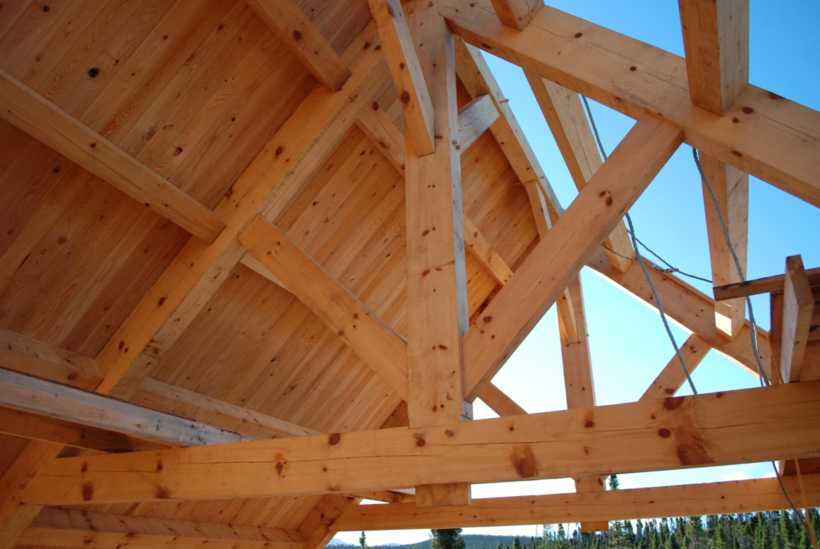 Gillis & Company Timber Frames Timber Frame Fishing Lodge Hemlock