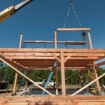 Barn Raising - Ridge Lowered Into Place